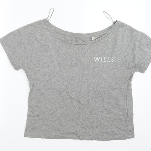 Jack Wills Womens Grey   Basic T-Shirt Size 6