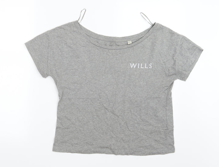 Jack Wills Womens Grey Basic T-Shirt Size 6