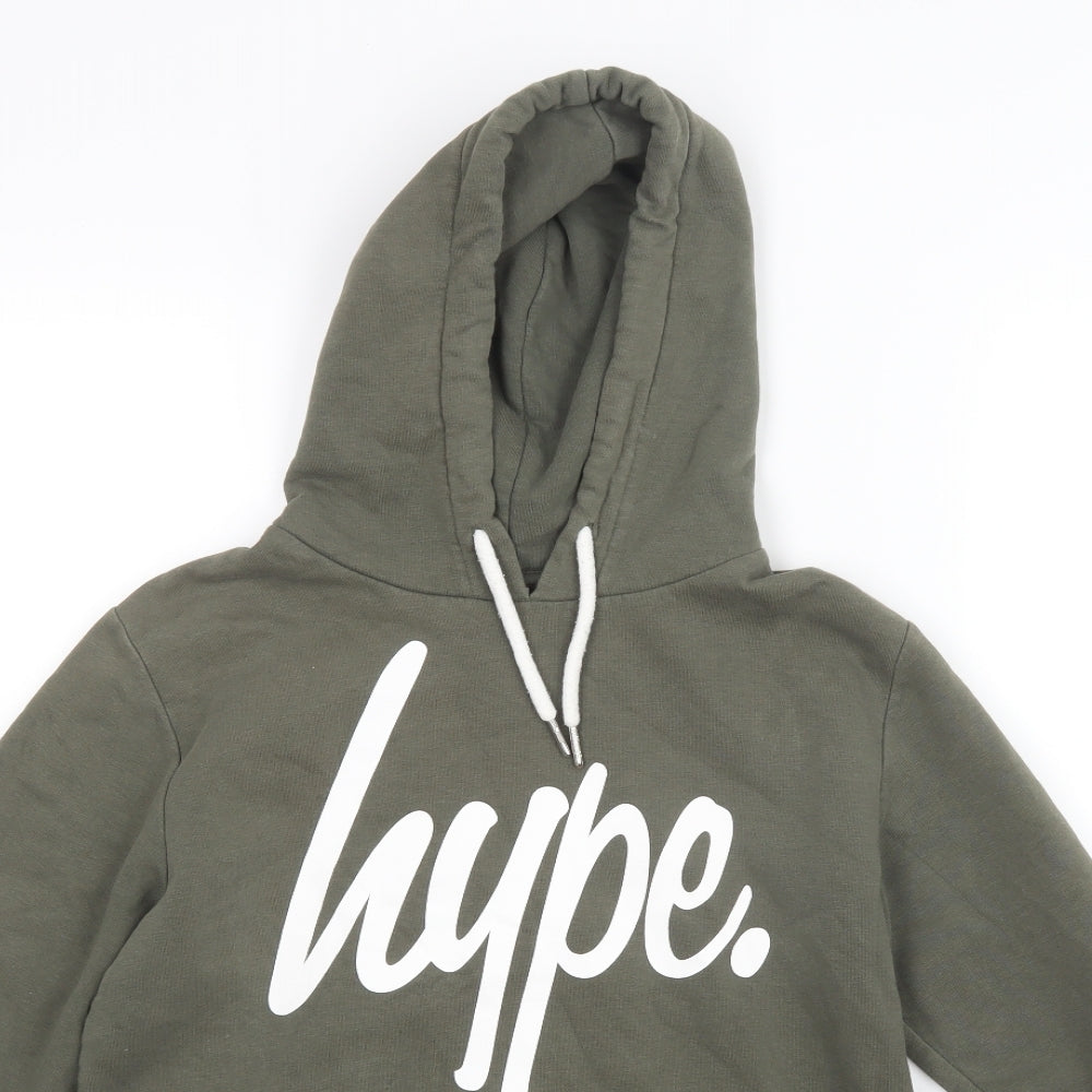 Hype Womens Green   Pullover Hoodie Size 6