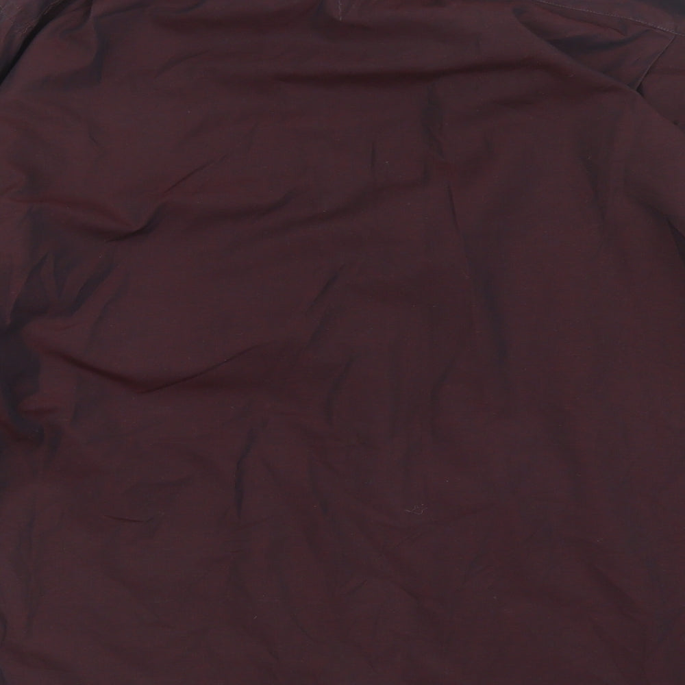 Marks and Spencer Mens Purple    Button-Up Size 15