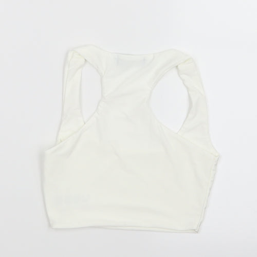 PRETTYLITTLETHING Womens White   Cropped T-Shirt Size 6
