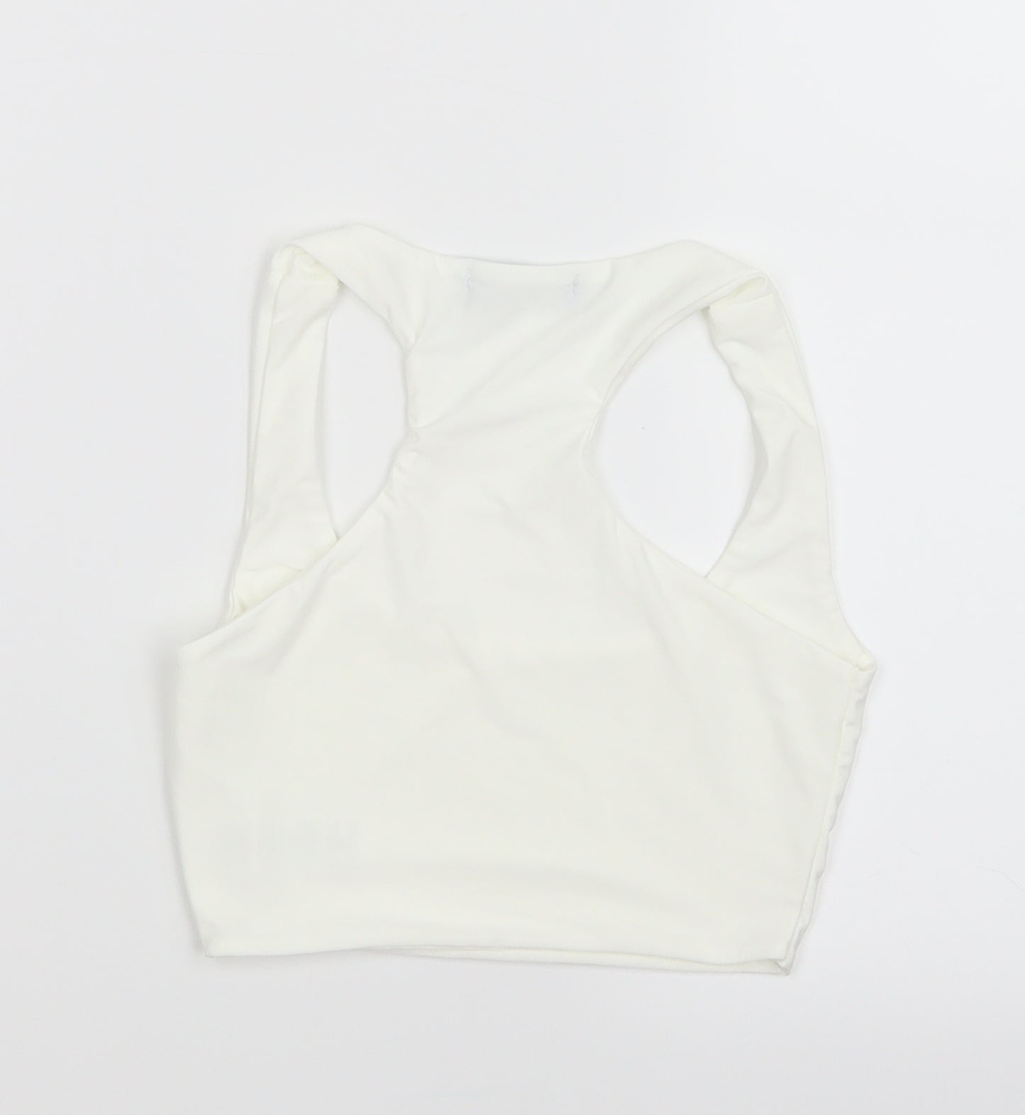 PRETTYLITTLETHING Womens White   Cropped T-Shirt Size 6
