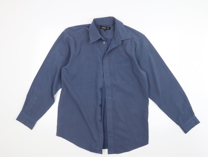 Arnold Palmer Mens Blue Button-Up Size S