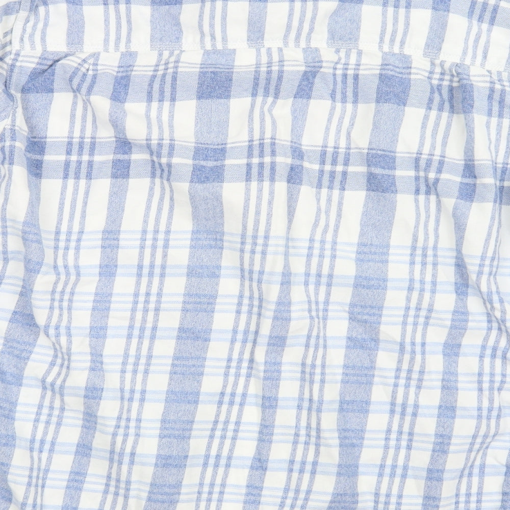 Superdry Mens Blue Check   Button-Up Size XL