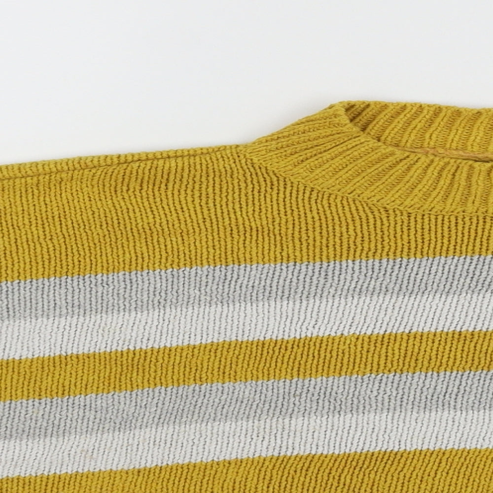 Zaful Womens Yellow Striped  Pullover Jumper One Size