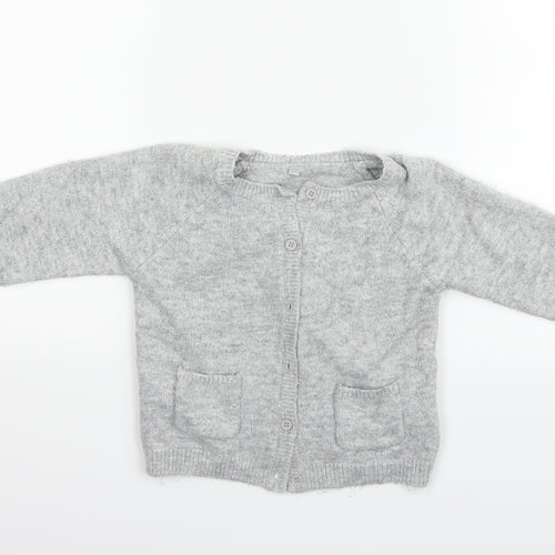Marks and Spencer Girls Grey   Cardigan Jumper Size 5-6 Years