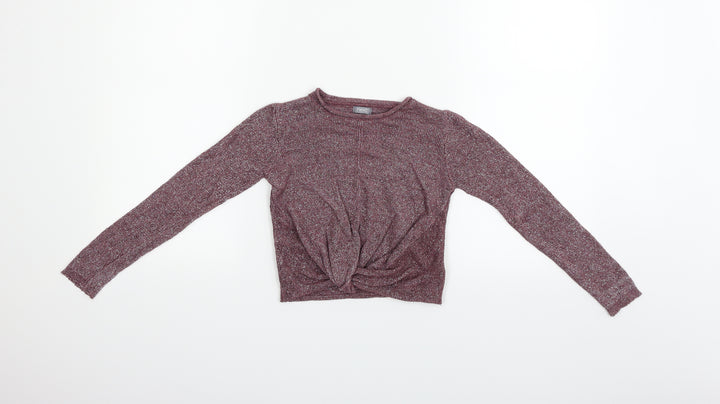 Next Girls Purple Pullover Jumper Size 6 Years