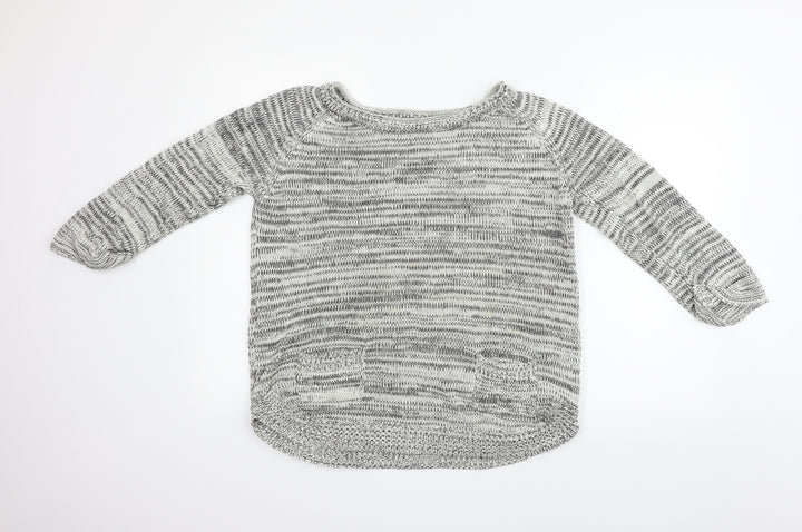 Wallis Womens Grey Henley Jumper Size S