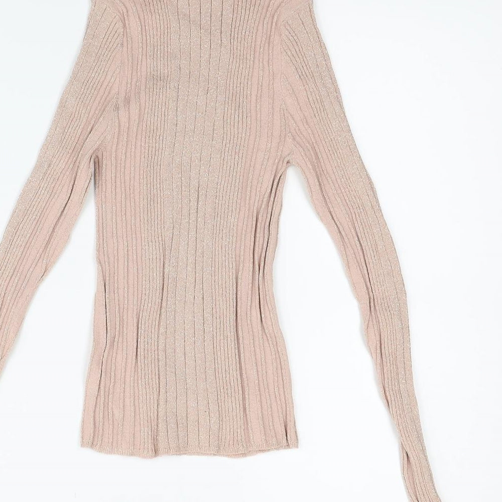New Look Womens Pink   Pullover Jumper Size 8  - Tight Fit