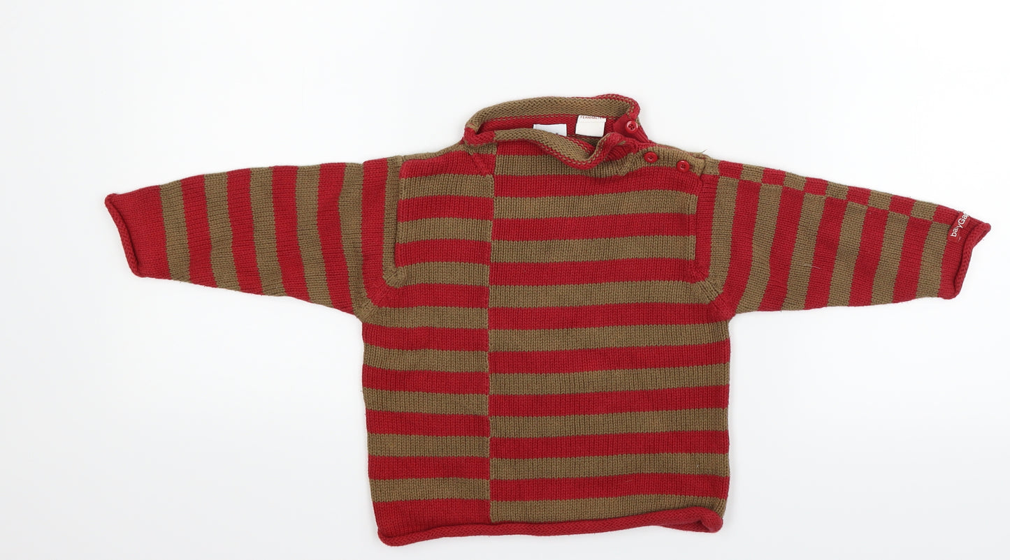 Gap  Red Striped  Pullover Jumper Size 18-24 Months