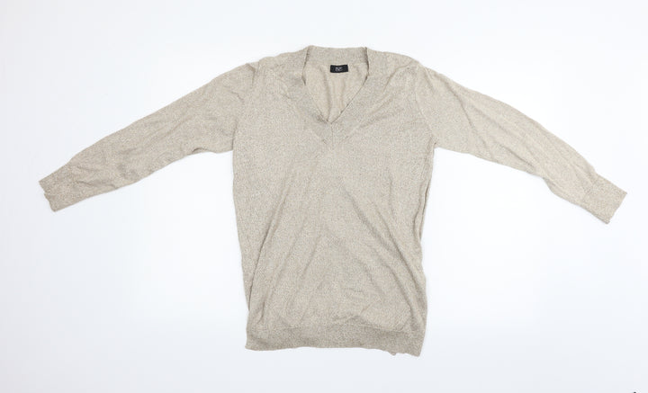 F&F Womens Gold   Pullover Jumper Size 12