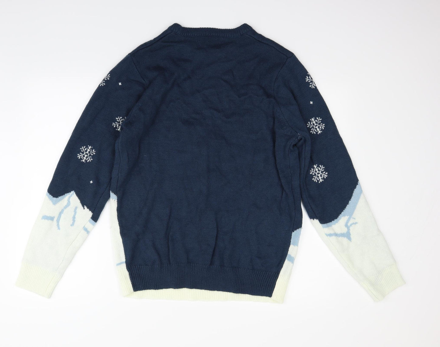 Primark Mens Blue   Pullover Jumper Size L  - CHRISTMAS