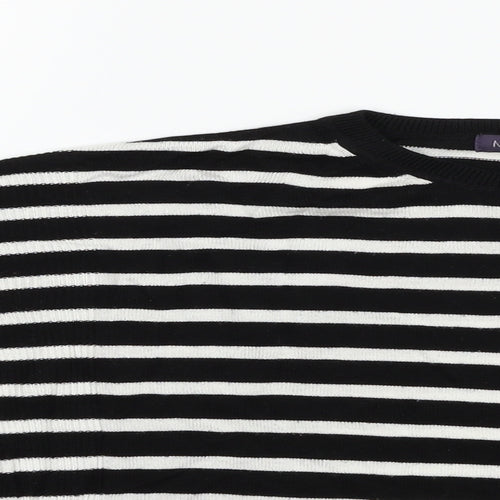 Marks and Spencer Womens Black Striped  Pullover Jumper Size 10