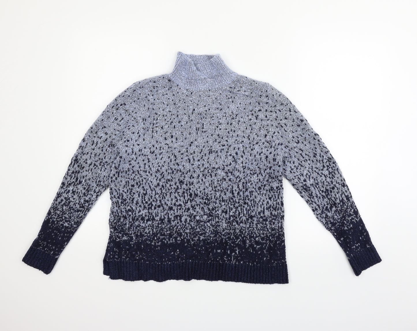 M&Co Womens Blue Geometric  Pullover Jumper Size 14