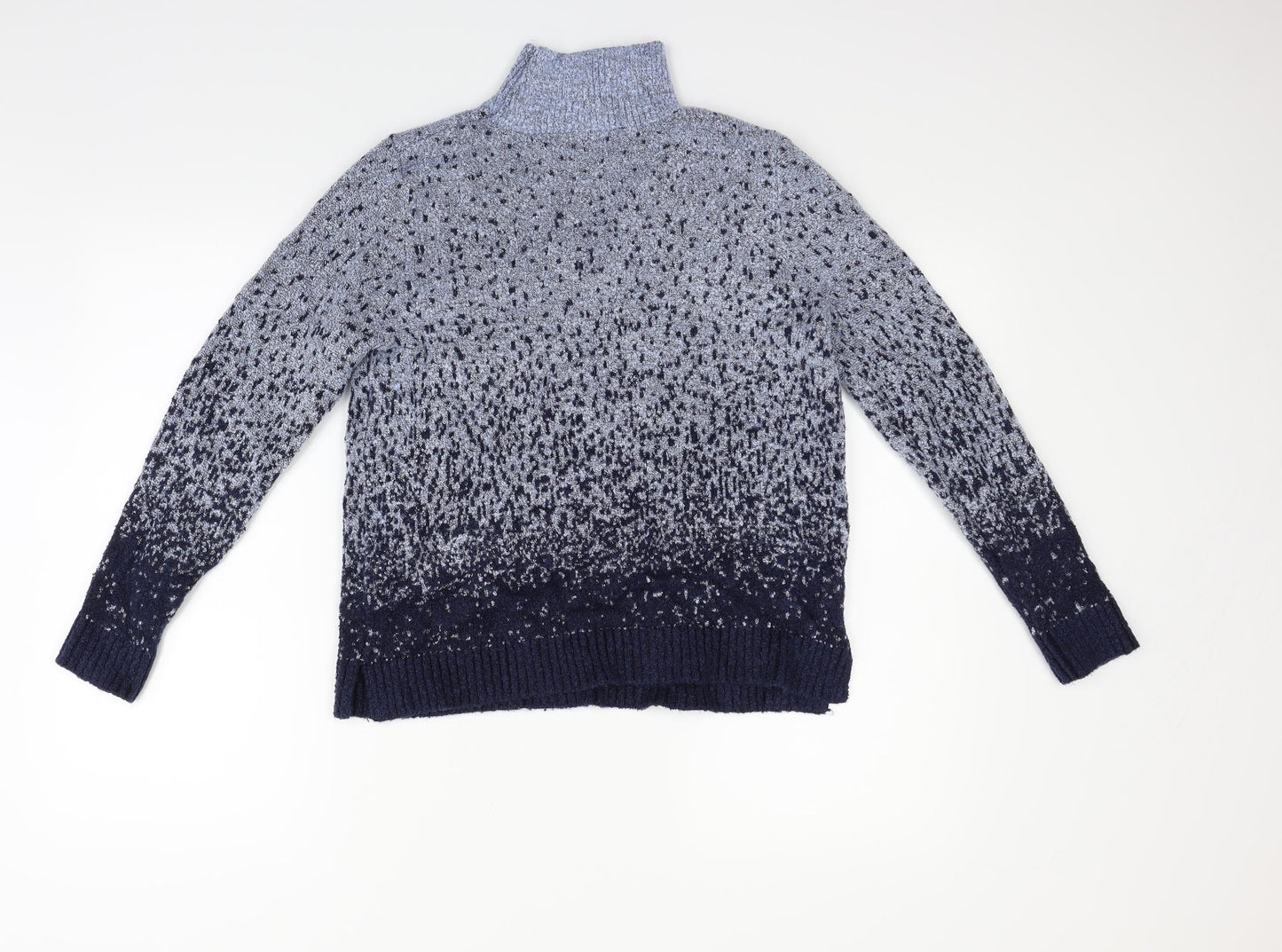 M&Co Womens Blue Geometric  Pullover Jumper Size 14