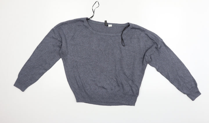 Divided Womens Blue Pullover Jumper Size M