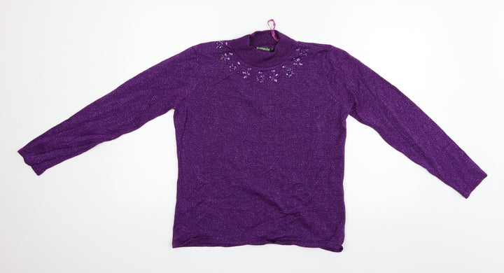 bonmarche Womens Purple   Pullover Jumper Size S
