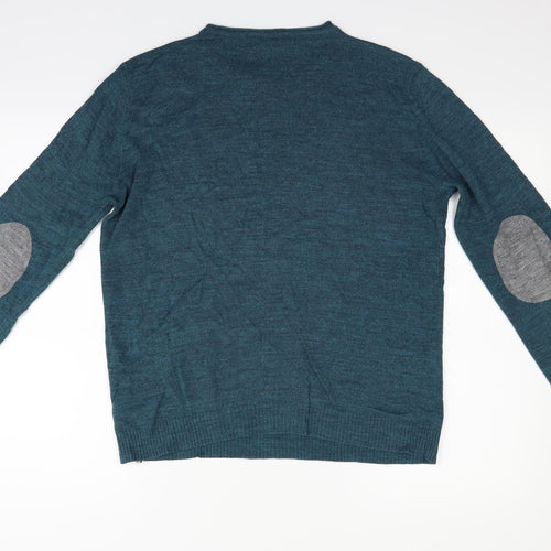wise man Mens Blue   Pullover Jumper Size L