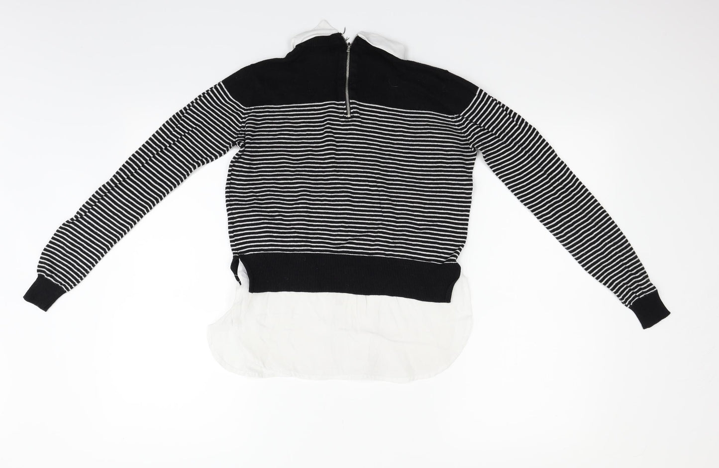 Atmosphere Womens Black Striped  Pullover Jumper Size 8