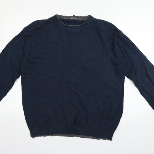 Wosley Mens Blue   Pullover Jumper Size L