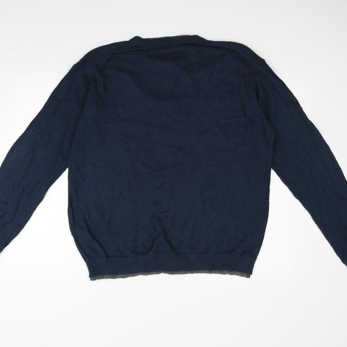 Wosley Mens Blue   Pullover Jumper Size L