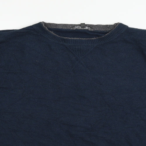 Wosley Mens Blue   Pullover Jumper Size L