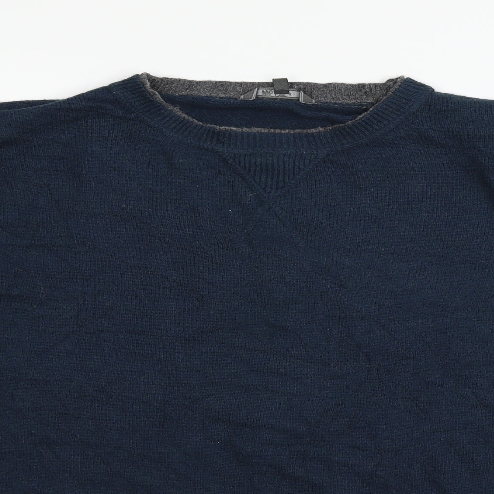 Wosley Mens Blue   Pullover Jumper Size L