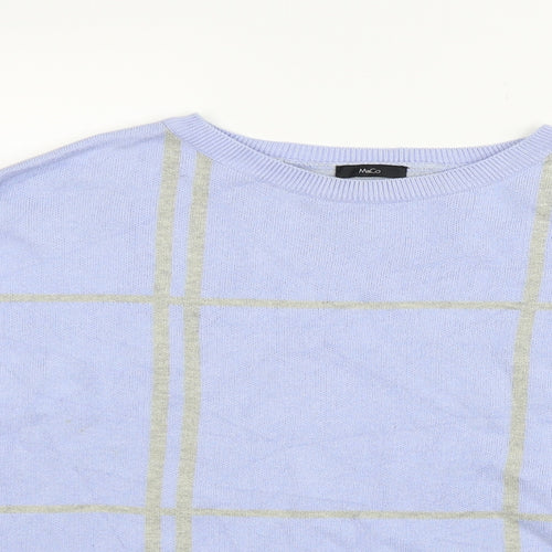M&Co Womens Blue   Pullover Jumper Size M  - washable mark on arm