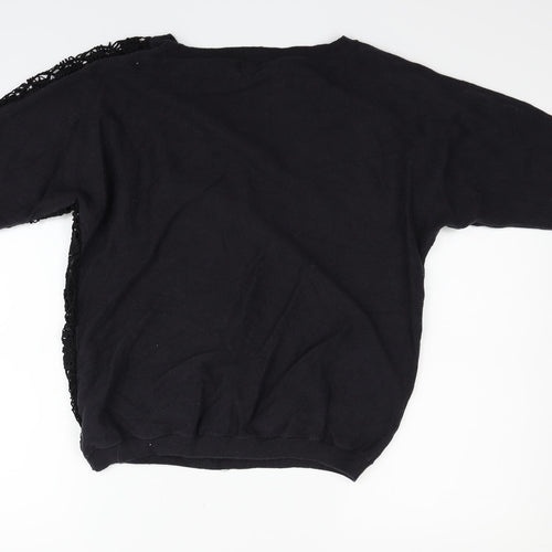 Miss Captain Womens Black   Pullover Jumper Size S