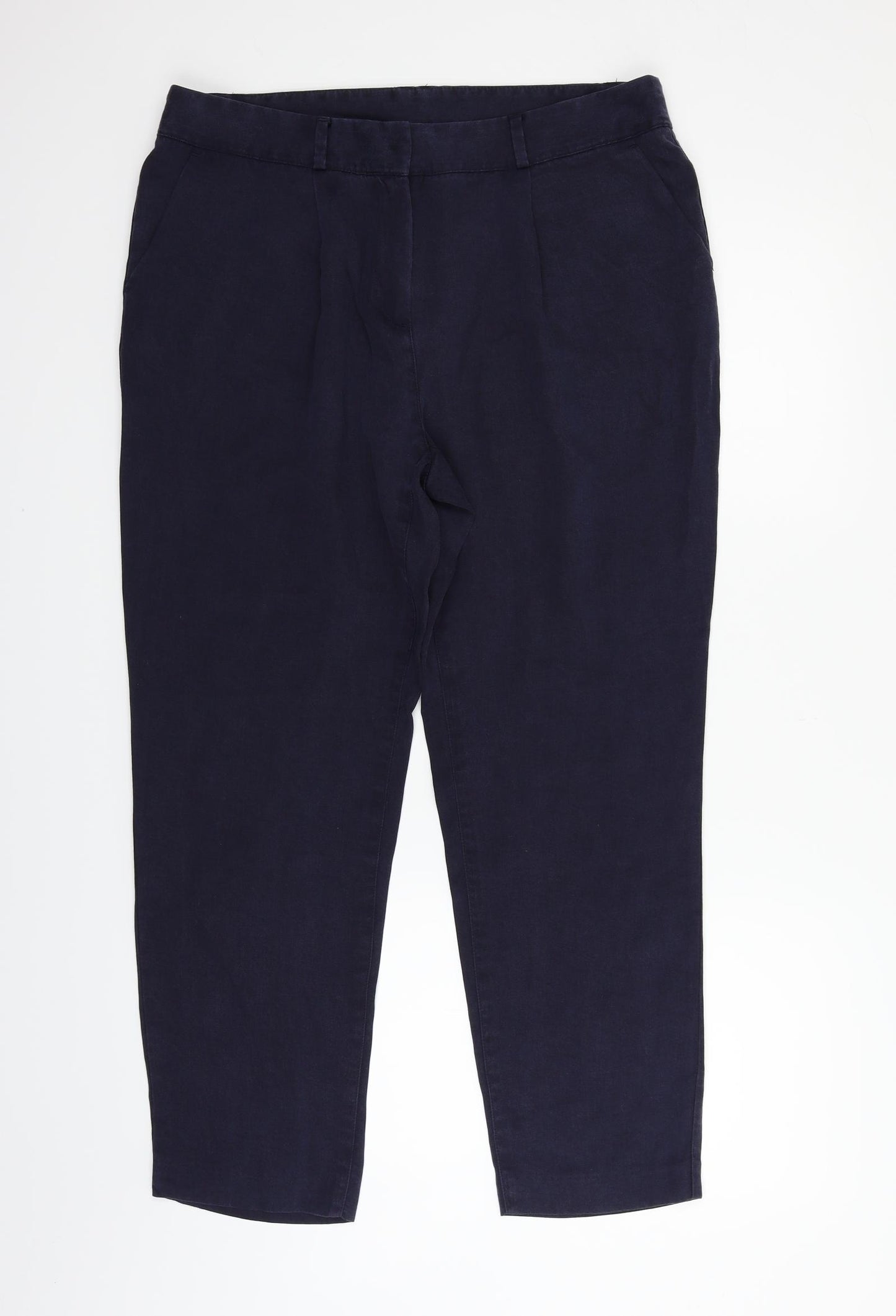Marks and Spencer Womens Blue   Trousers  Size 14 L25 in