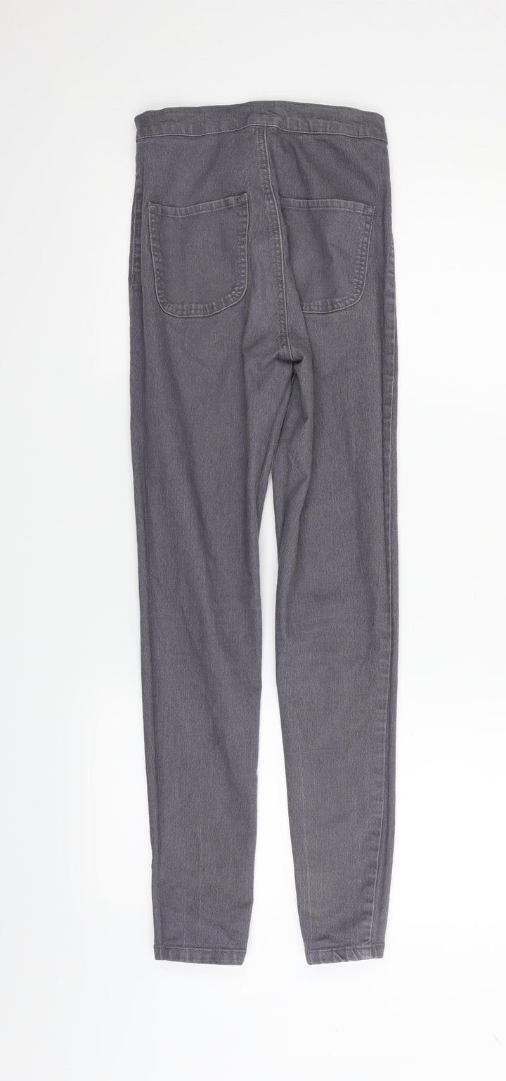 PRETTYLITTLETHING Womens Grey Skinny Jeans Size 8 L27 in