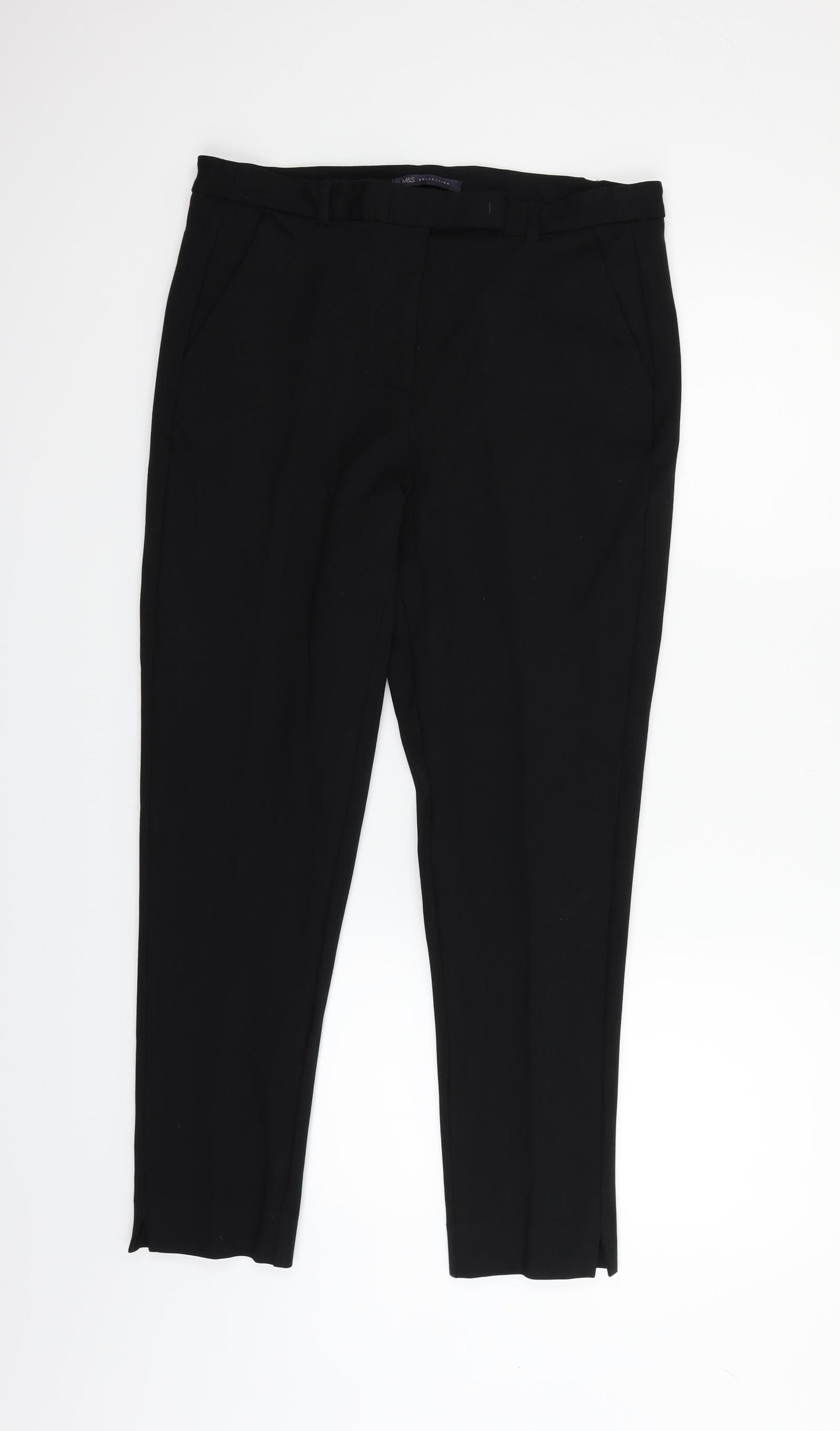 Marks and Spencer Womens Black   Trousers  Size 14 L25 in