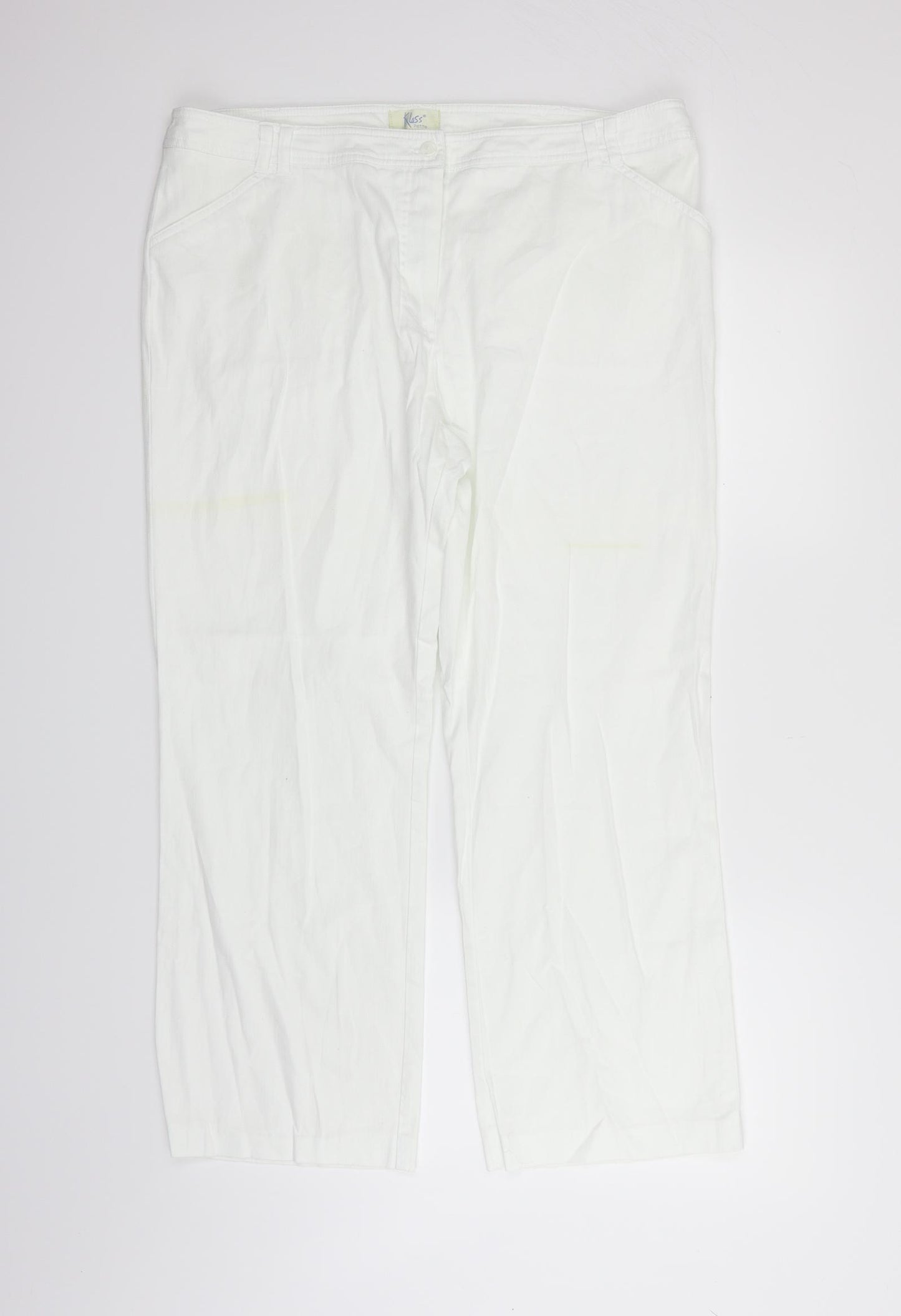 Klass Womens White   Straight Jeans Size 18 L26 in