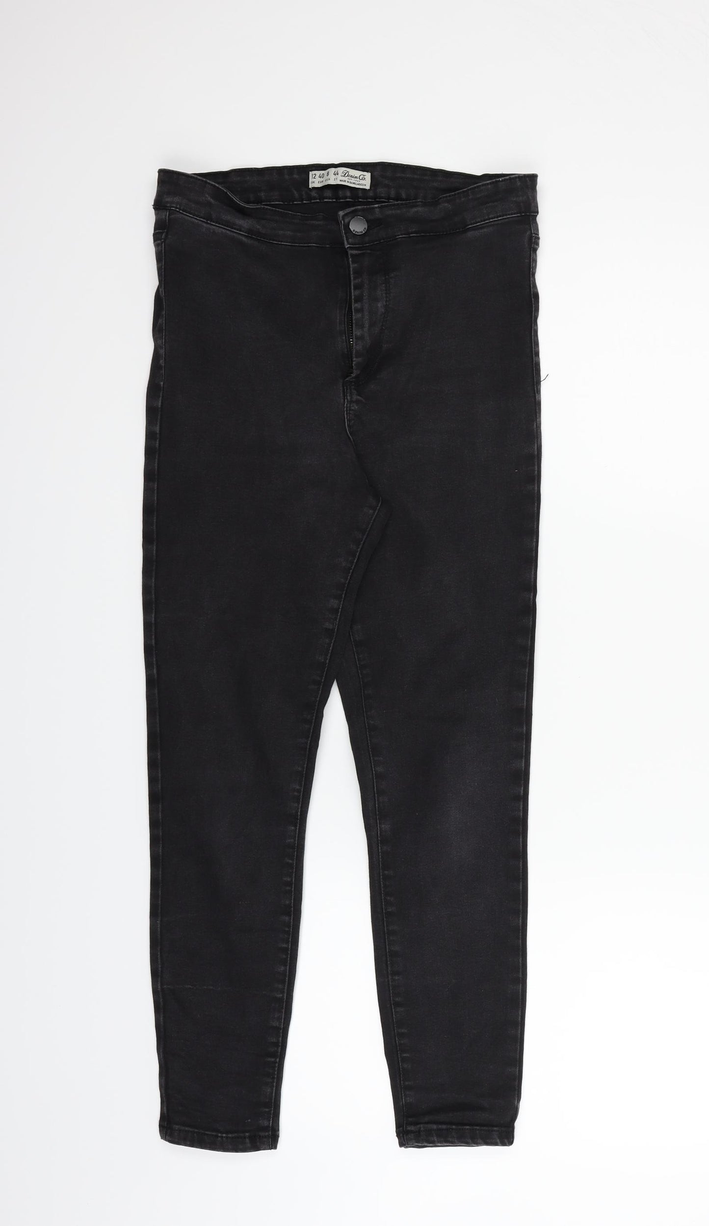 deniem & co Womens Black   Straight Jeans Size 12 L25 in