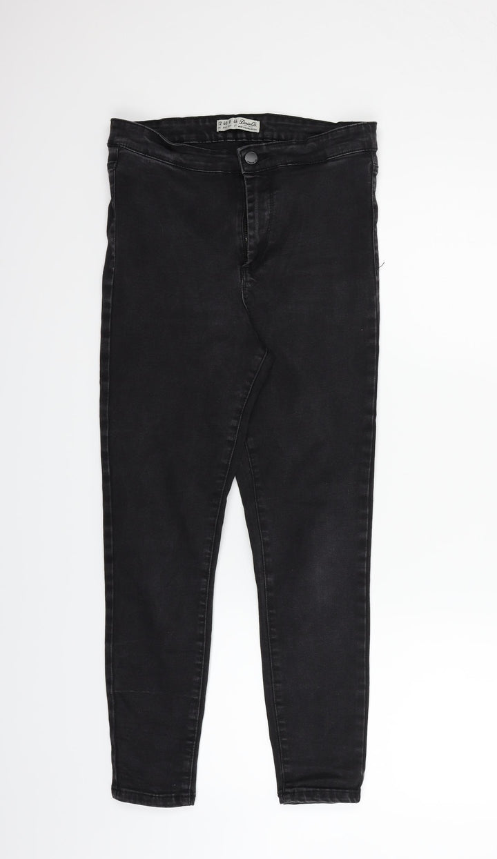 deniem & co Womens Black   Straight Jeans Size 12 L25 in