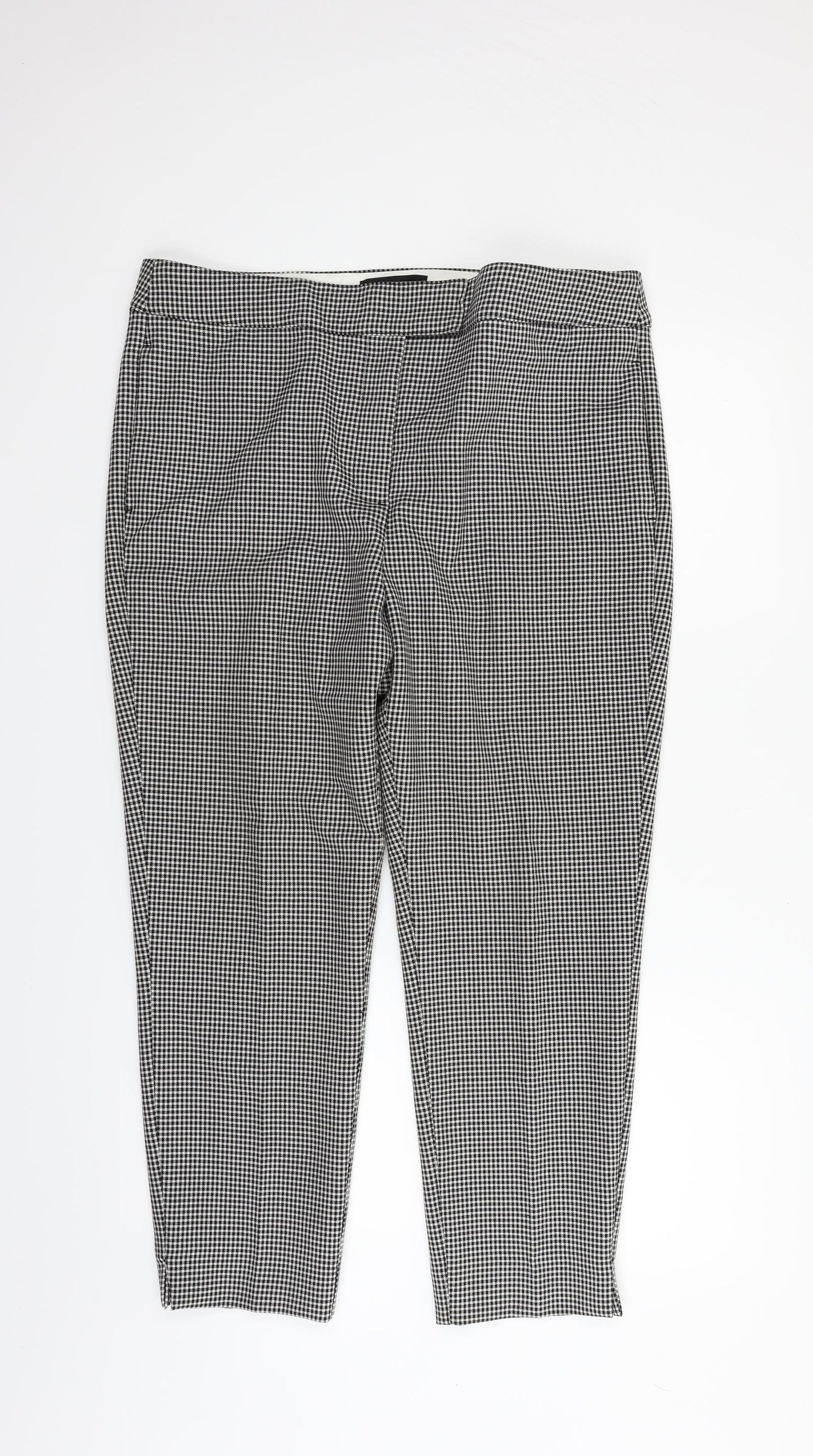 NEXT Womens Grey Striped  Trousers  Size 16 L24 in