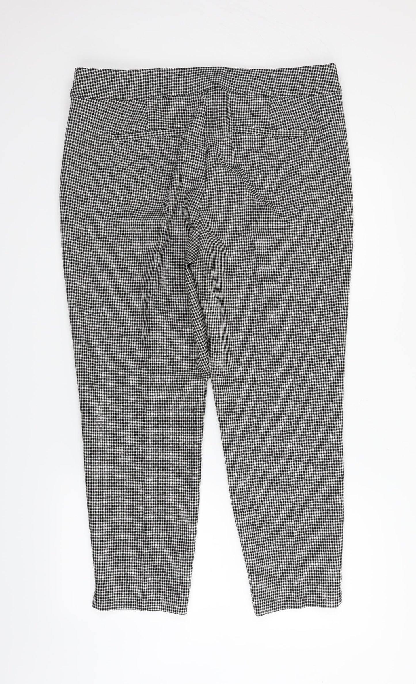 NEXT Womens Grey Striped  Trousers  Size 16 L24 in