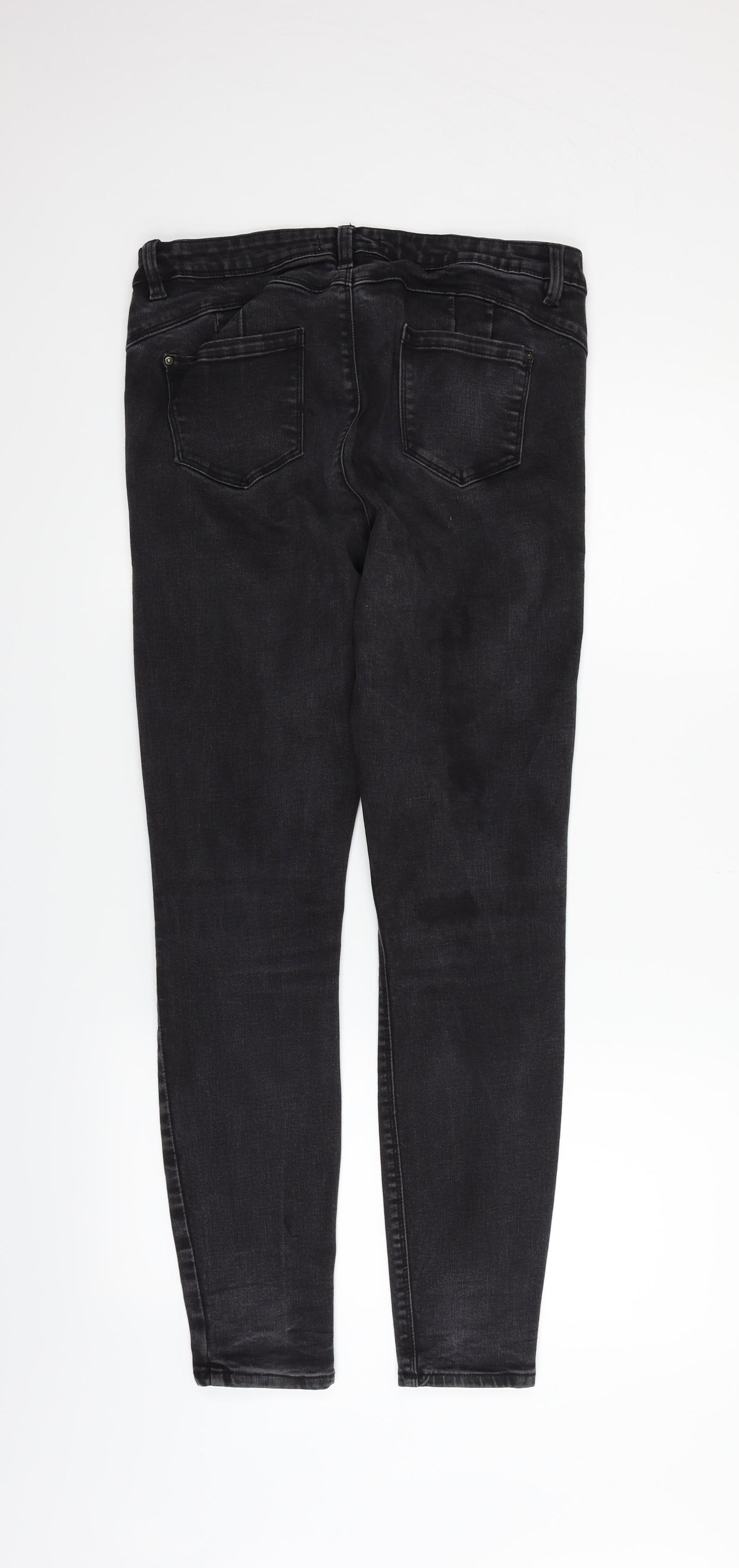 deniem & co Womens Black   Straight Jeans Size 16 L27 in