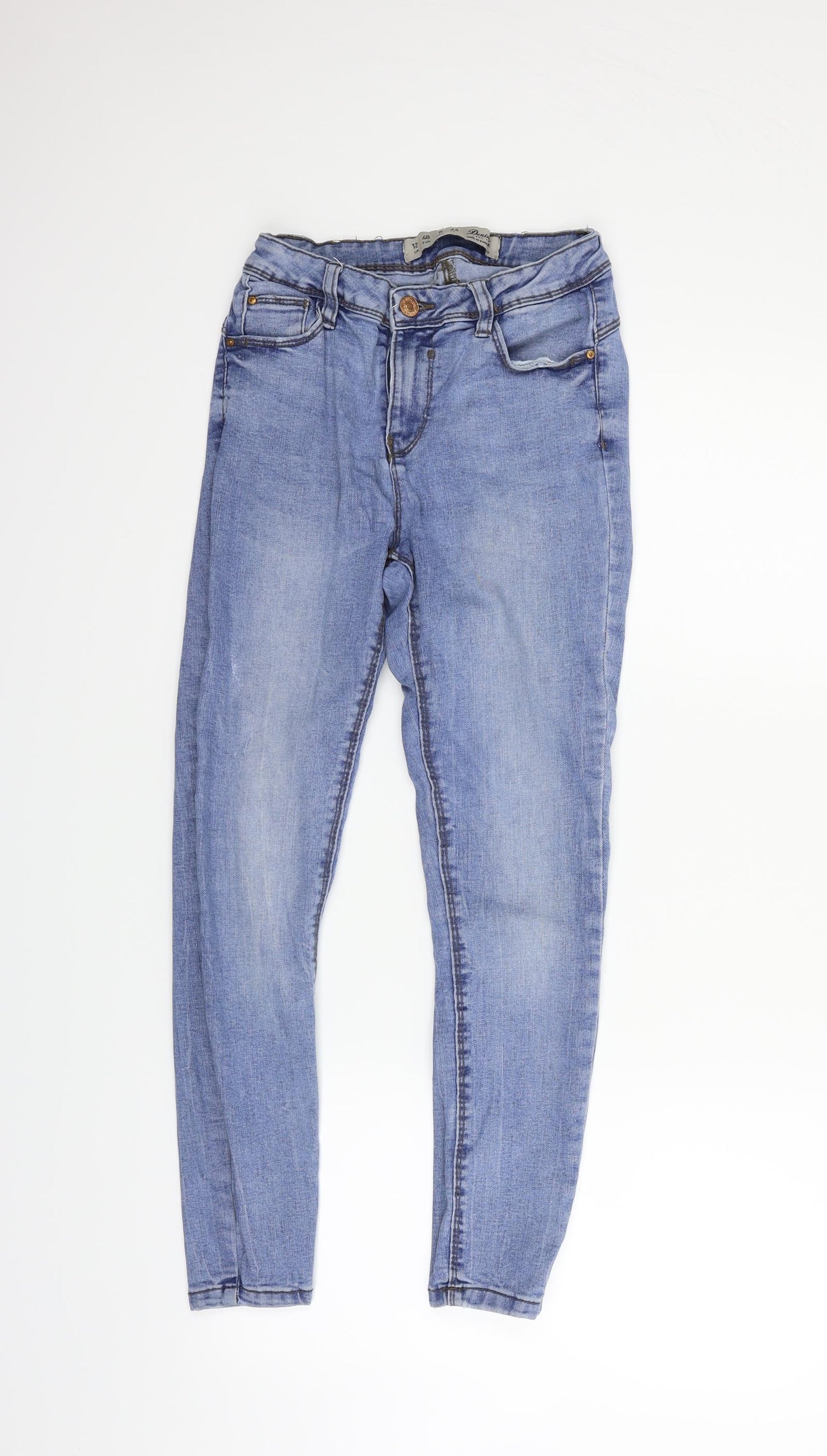 deniem & co Womens Blue   Straight Jeans Size 12 L25 in