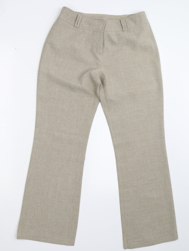 Dorothy Perkins Womens Ivory Trousers Size 10 L27.5 in