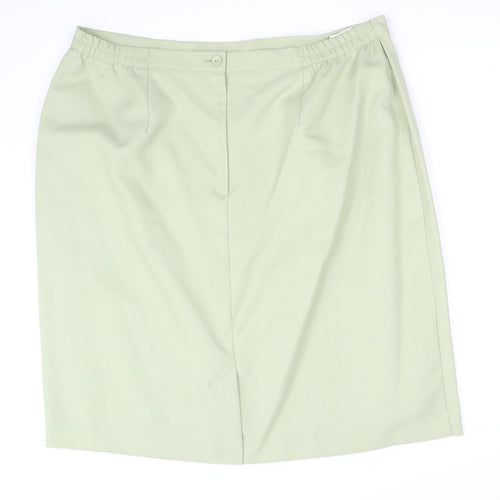 Agenda Womens Green   A-Line Skirt Size 26