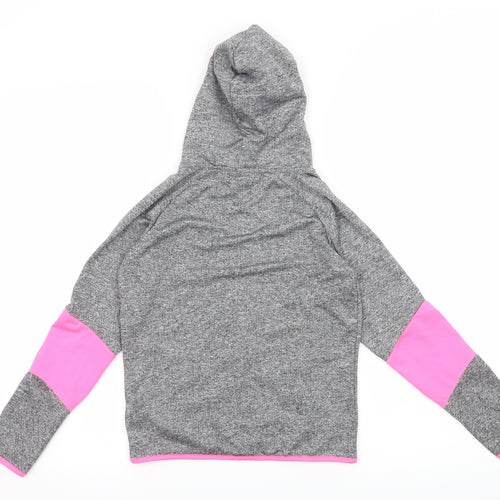 Primark Girls Grey  Jersey Full Zip Hoodie Size 8-9 Years
