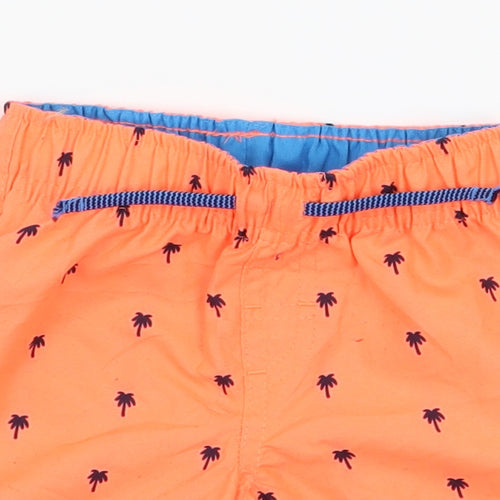 Primark Boys Orange Geometric  Cropped Trousers Size 12-18 Months  - Palm Trees