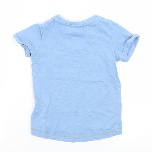 Mothercare Boys Blue  Jersey Basic T-Shirt Size 9-12 Months