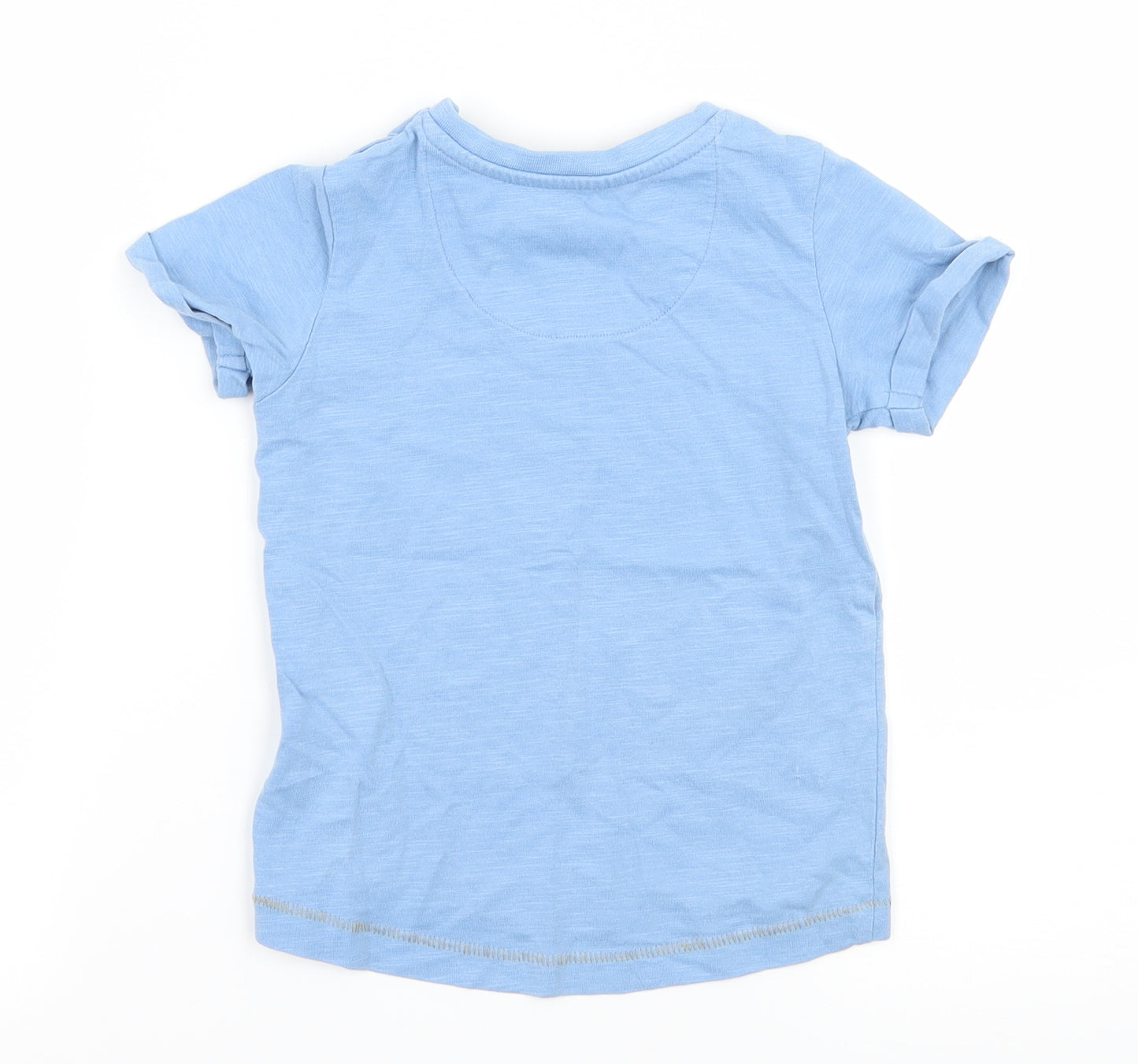 Mothercare Boys Blue  Jersey Basic T-Shirt Size 9-12 Months
