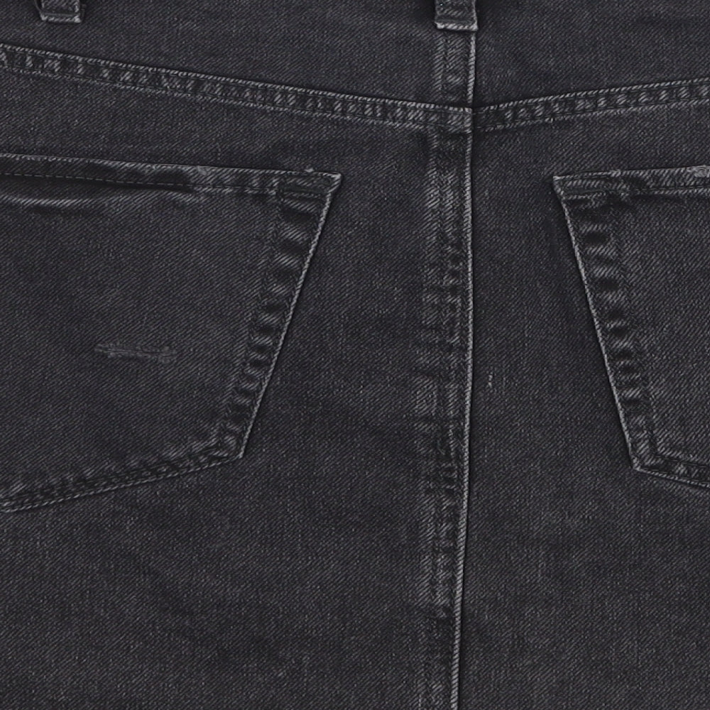 River Island Womens Grey  Denim A-Line Skirt Size 18