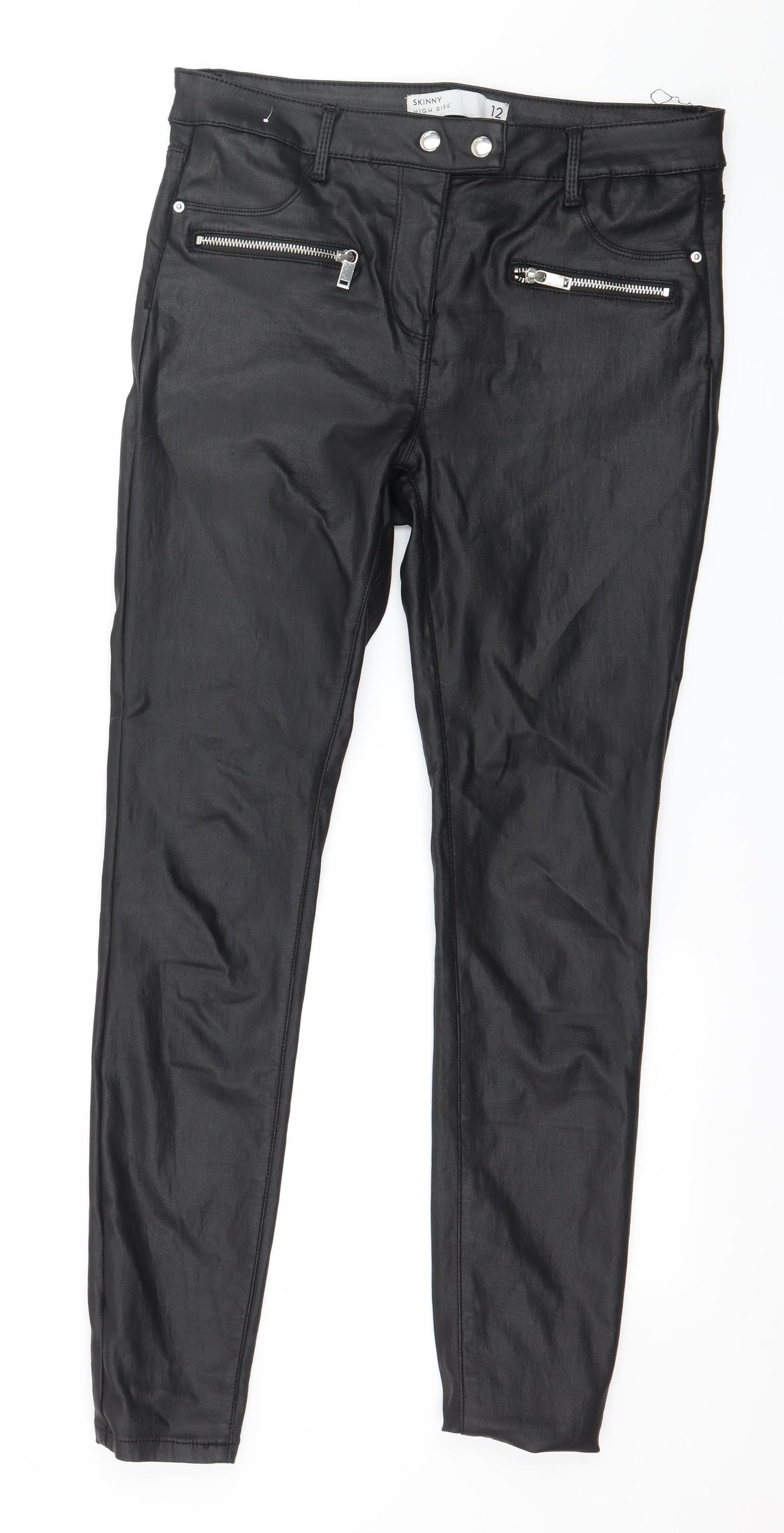 NEXT Womens Black   Trousers  Size 12 L28 in