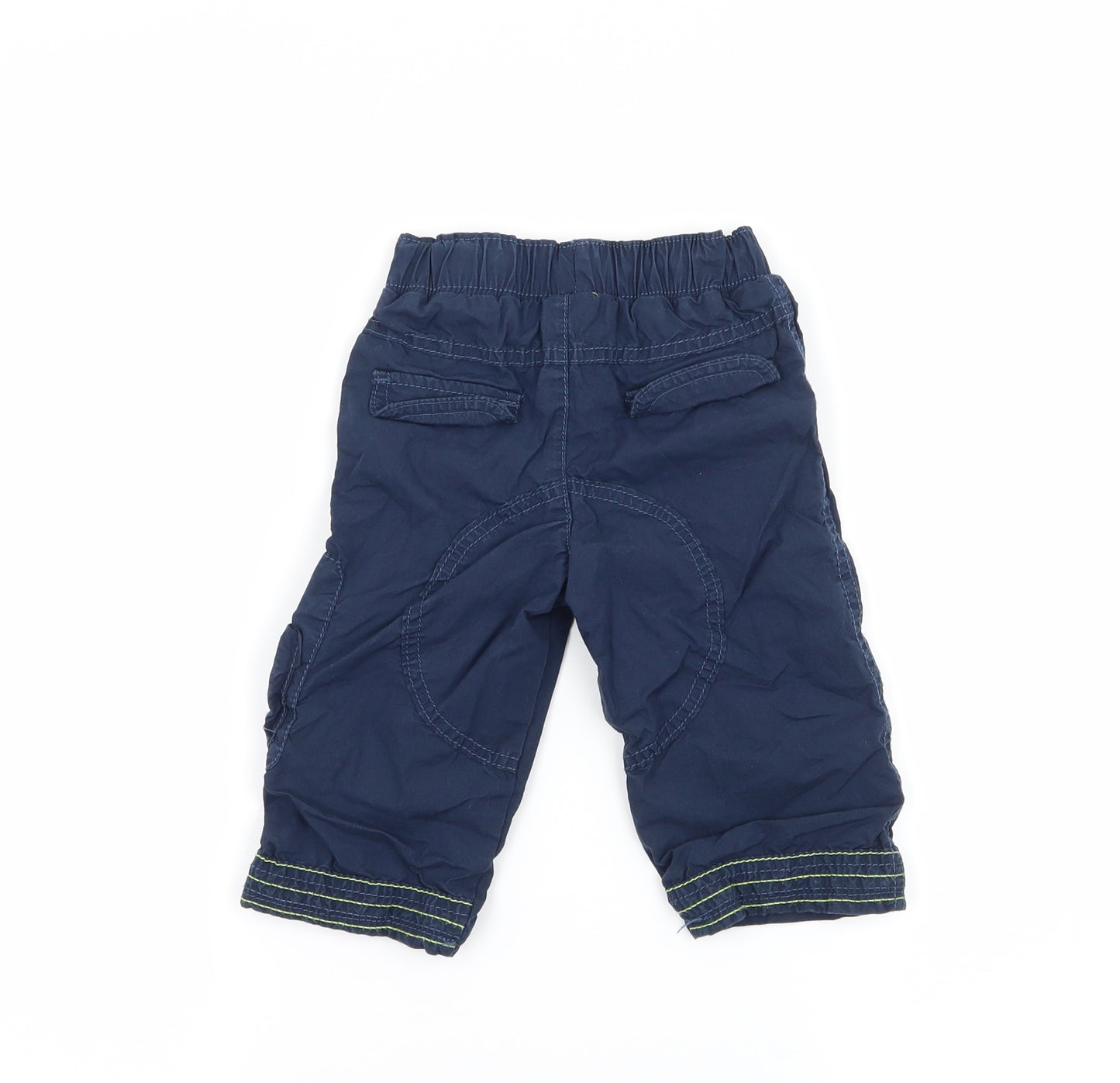 Marks and Spencer Boys Blue   Cargo Trousers Size 9-12 Months
