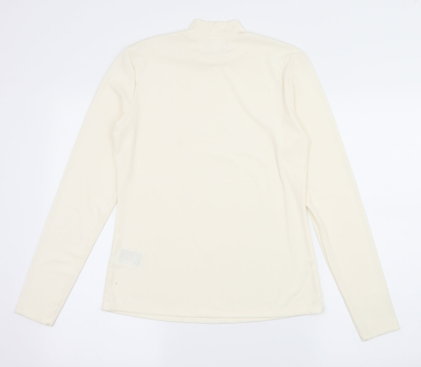 H&M Womens Ivory  Jersey Basic T-Shirt Size M
