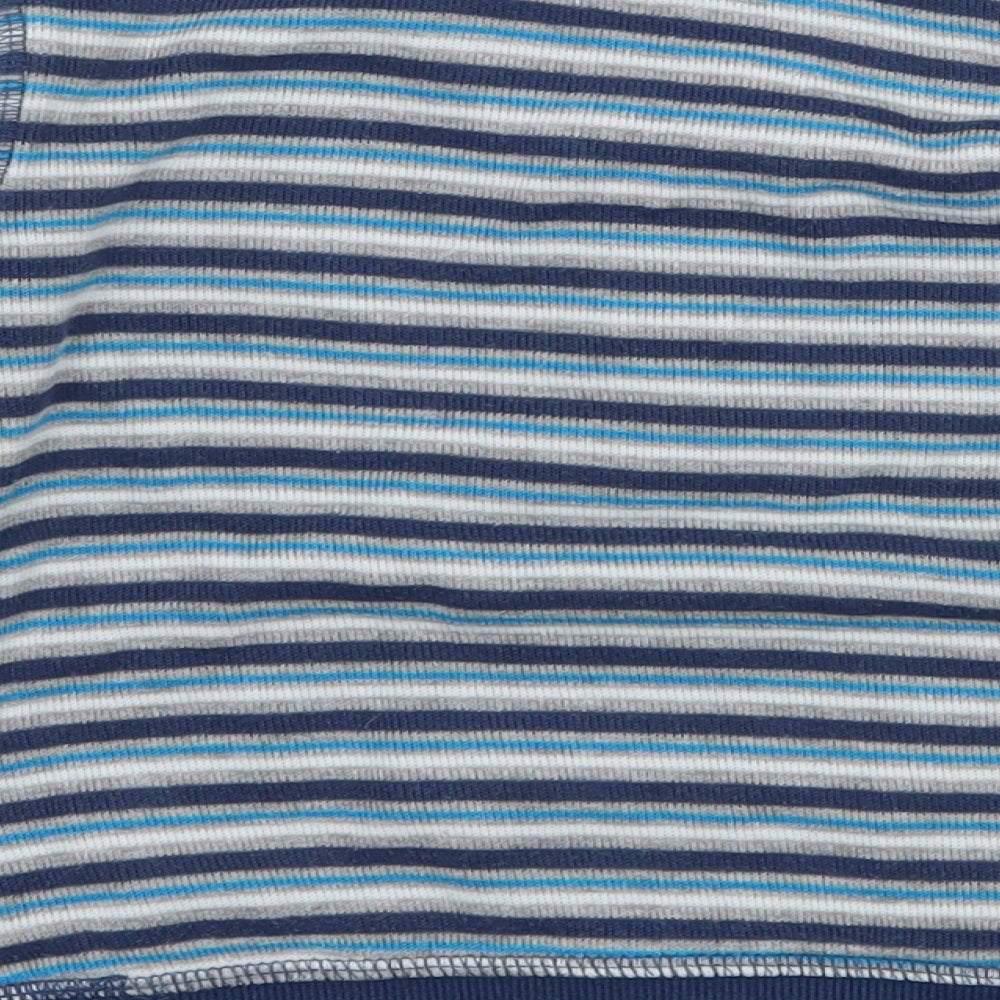 Matalan Boys Blue Striped Jersey Pullover Sweatshirt Size 3-4 Years